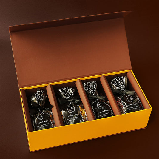 Signature Caramel Apple Boxes — Kosher Caramel Apples | NC Chocolatier Artisan Handcrafted