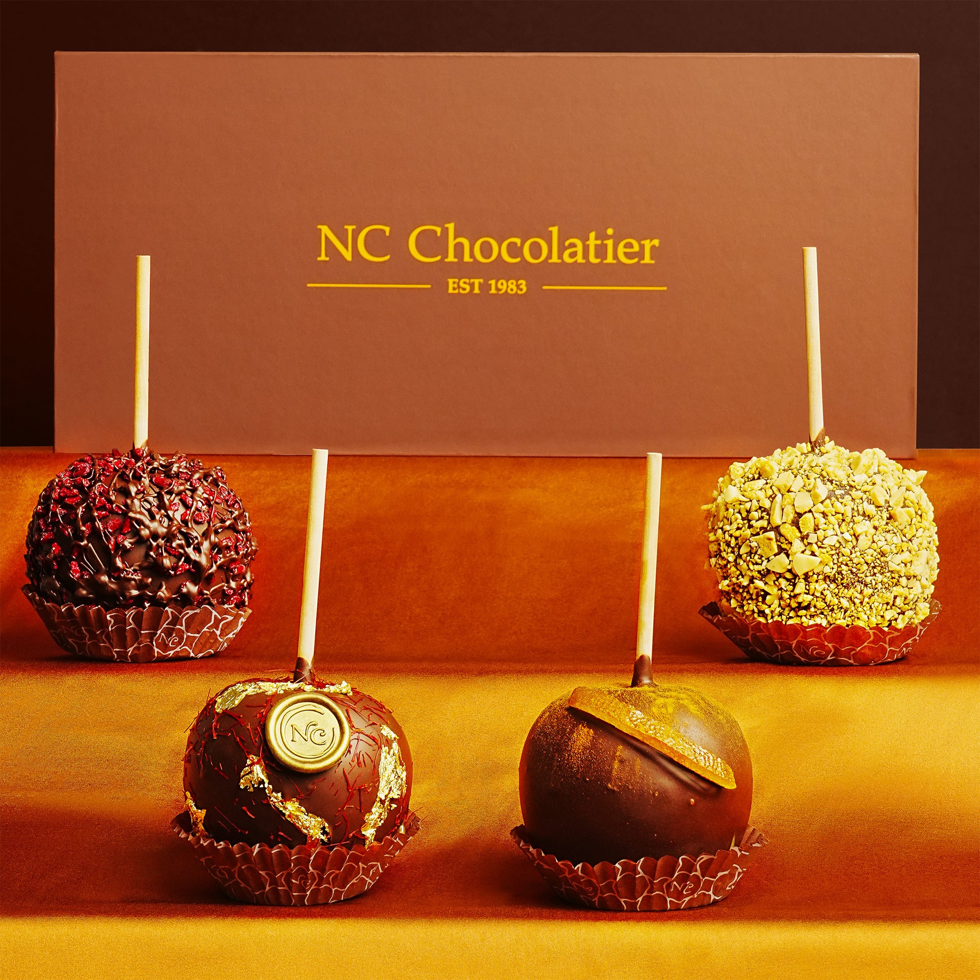 Signature Caramel Apple Boxes — Kosher Caramel Apples | NC Chocolatier Artisan Handcrafted