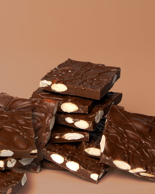 Milk Chocolate Almond Bark — Kosher Chocolate Bark | NC Chocolatier Artisan Handcrafted