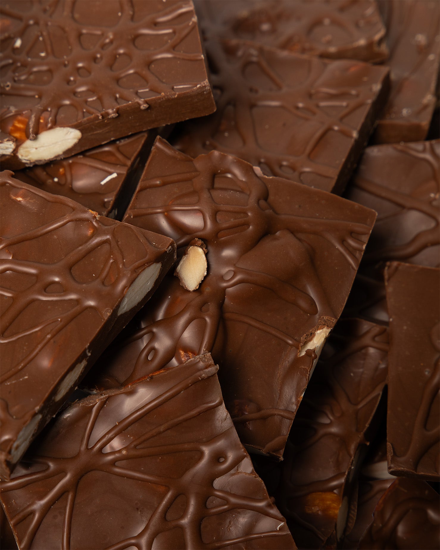 Milk Chocolate Almond Bark — Kosher Chocolate Bark | NC Chocolatier Artisan Handcrafted
