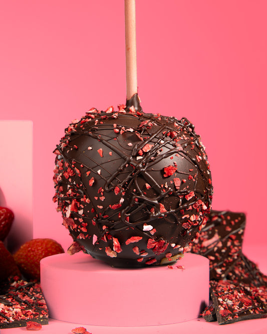 Chocolate Strawberry Caramel Apple — Kosher Caramel Apples | Valentine's Day | NC Chocolatier Artisan