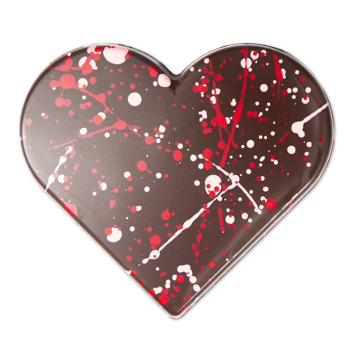 Crunchy Caramel Painted Heart — Kosher Caramels | Valentine's Day | NC Chocolatier Artisan